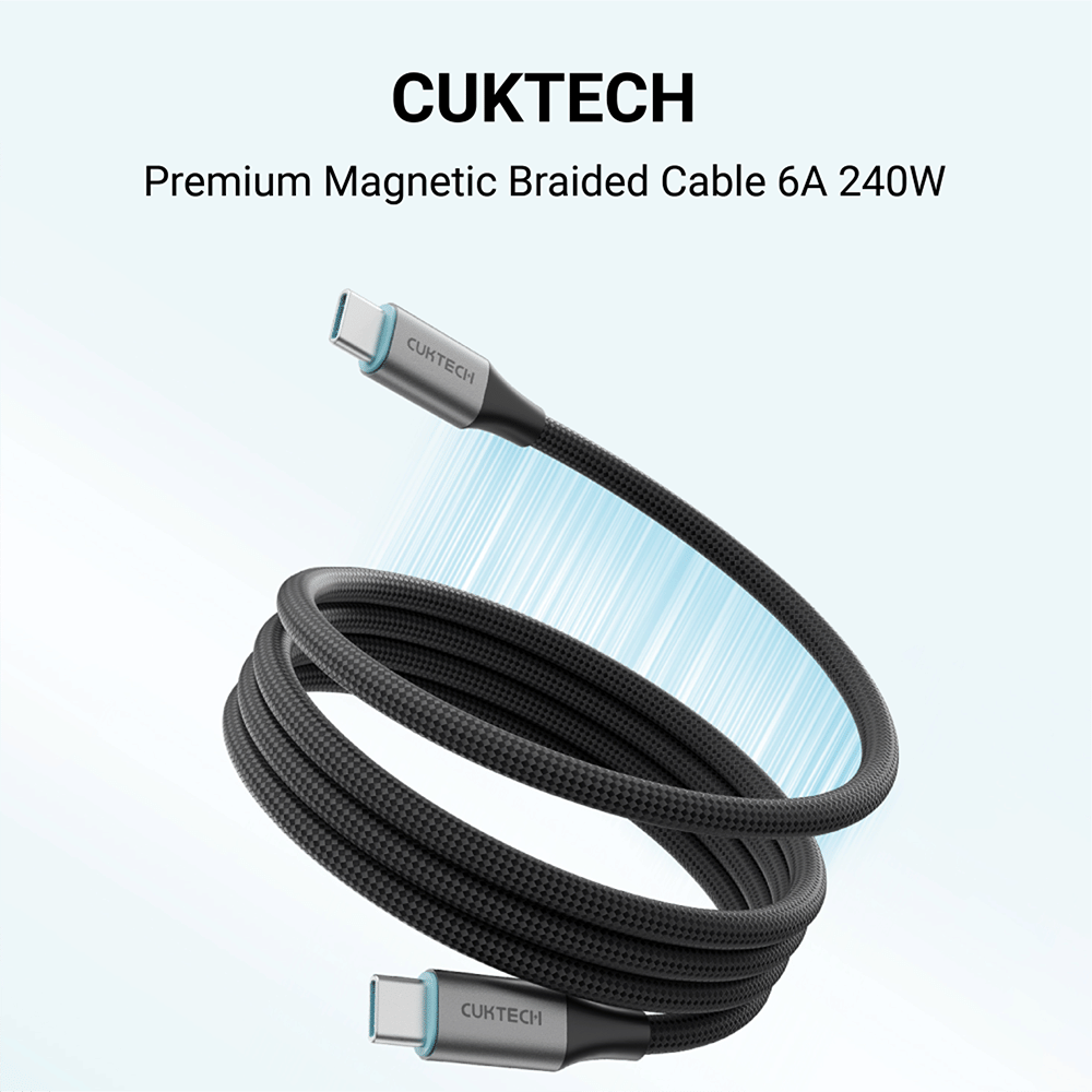 สายชาร์จเร็ว CUKTECH รุ่น CMC610 USB-C to USB-C 6A 240W สีดำ (รองรับชาร์จเร็ว PD3.1)